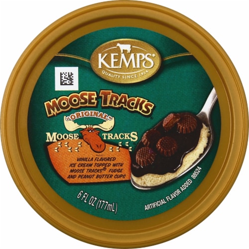 Kemps Original Moose Tracks Ice Cream Cups Perspective: top
