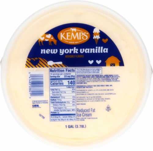 Kemps® New York Vanilla Ice Cream Tub Perspective: top