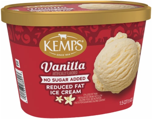 Kemps No Sugar Added Vanilla Ice Cream Perspective: top