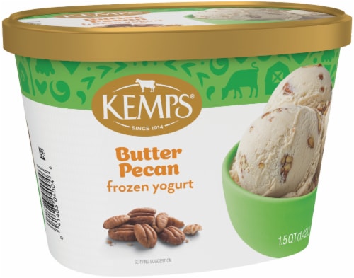 Kemps Butter Pecan Frozen Yogurt Perspective: top