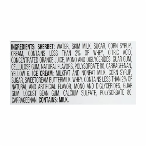 Kemps Orange Cream Ice Cream Bars Perspective: top