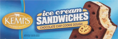 Kemps® Chocolate Chip Cookie Dough Ice Cream Sandwiches Perspective: top