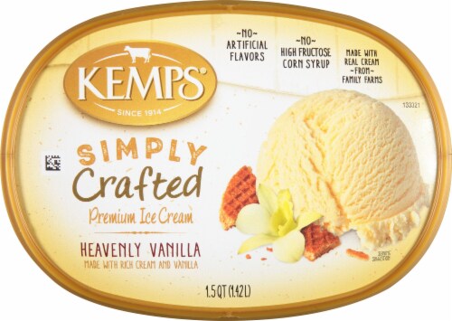 Kemps Simply Crafted Heavenly Vanilla Ice Cream Perspective: top