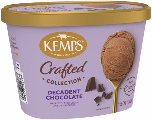 Kemps Crafted Collection Decadent Chocolate Ice Cream Perspective: top