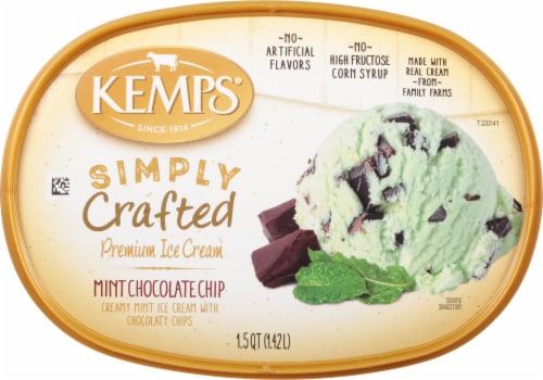 Kemps® Simply Crafted Mint Chocolate Chip Premium Ice Cream Perspective: top