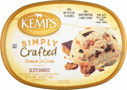 Kemps® Simply Crafted Scotcharoo Premium Ice Cream Perspective: top