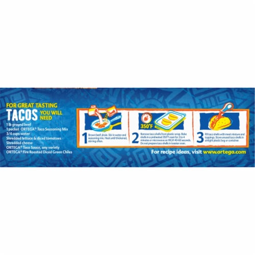 Ortega Good Grains Blue Corn Taco Shells 10 Count Perspective: top