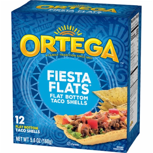 Ortega Fiesta Flats Flat Bottom Taco Shells Perspective: top