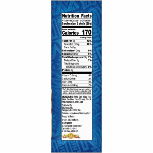 Ortega White Corn Taco Shells, Kosher Perspective: top