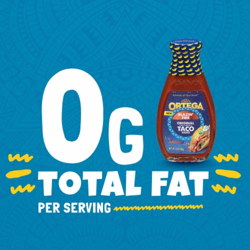 Ortega Blazin' Fire Taco Sauce, Original Hot Taco Sauce, Kosher Perspective: top