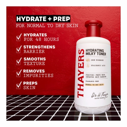 Thayers Natural Remedies Hydrating Milky Toner with Snow Mushroom + Hyaluronic Acid Perspective: top