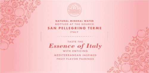 S. Pellegrino Essenza Pink Grapefruit & Citrus Flavored Mineral Water Perspective: top