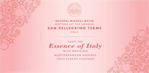 S. Pellegrino Essenza Pink Grapefruit & Citrus Flavored Mineral Water Perspective: top