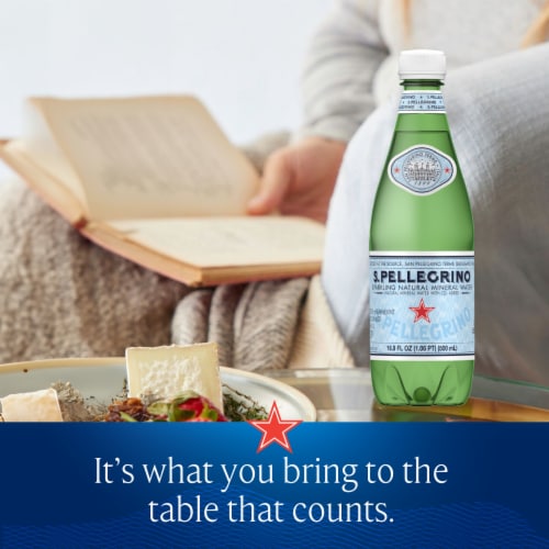 San Pellegrino® Natural Mineral Sparkling Bottled Water Perspective: top