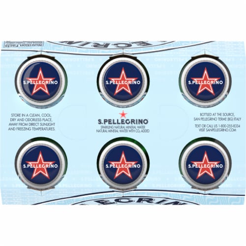 San Pellegrino Sparkling Natural Mineral Water Perspective: top