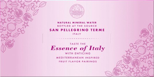 S.Pellegrino® Essenza Dark Morello Cherry & Pomegranate Mineral Water Perspective: top