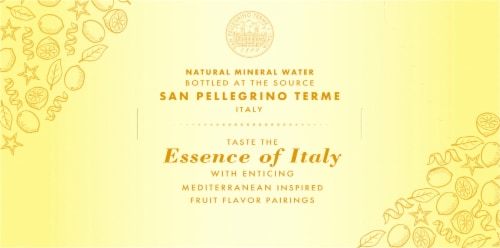 S. Pellegrino® Essenza Lemon & Lemon Zest Flavored Mineral Water Perspective: top