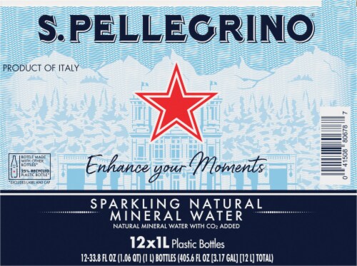 S.Pellegrino® Sparkling Natural Mineral Water Perspective: top