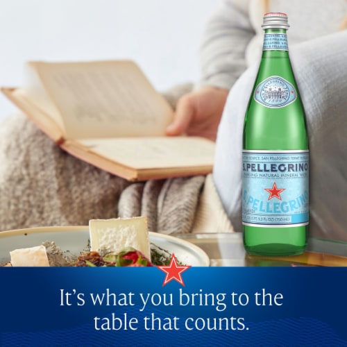 San Pellegrino® Natural Mineral Sparkling Bottled Water Perspective: top