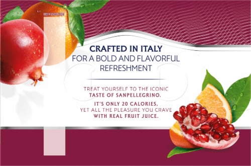 Sanpellegrino® Zero Sugar Pomegranate & Orange Italian Sparkling Drinks Perspective: top