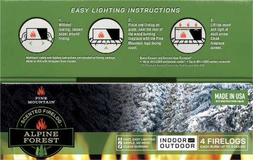Pine Mountain® Alpine Forest Scented Firelogs Perspective: top