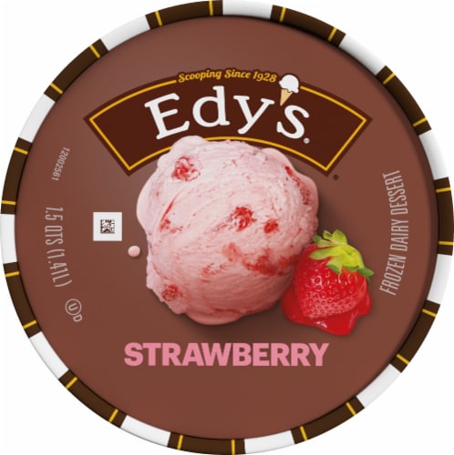 Edy's/Dreyer's® Strawberry Ice Cream Tub Perspective: top