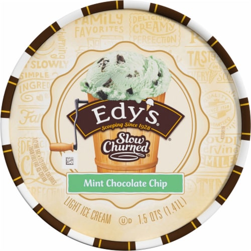 Edy's® Slow Churned® Mint Chocolate Chip Light Ice Cream Perspective: top