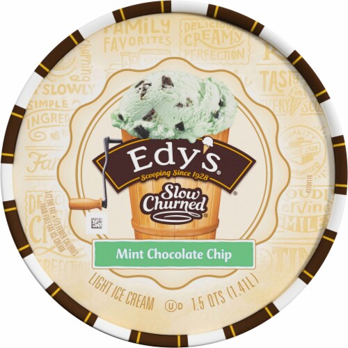Edy's® Slow Churned® Mint Chocolate Chip Light Ice Cream Perspective: top