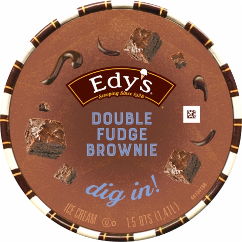 Edy's Double Fudge Brownie Ice Cream Perspective: top