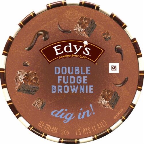 Dreyer's/Edy's™ Grand Double Fudge Brownie Ice Cream Tub Perspective: top