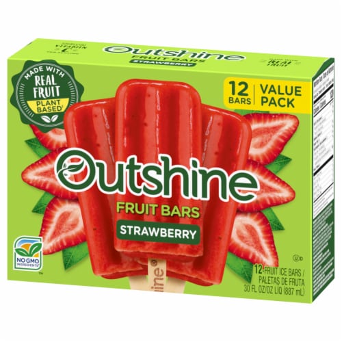 Outshine Strawberry Fruit Bars Value Pack Perspective: top