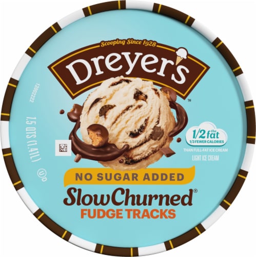 Dreyer's/Edy's™ Slow Churned Sugar Free Fudge Tracks Light Ice Cream Perspective: top