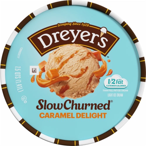 Edy's® Slow Churned Caramel Delight Light Ice Cream Tub Perspective: top