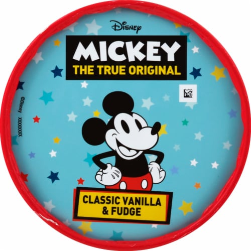 Nestle Disney Limited Edition Mickey Mouse Classic Vanilla & Fudge Light Ice Cream Tub Perspective: top