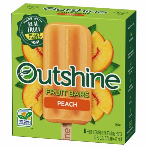 Outshine® Peach Fruit Bars Perspective: top
