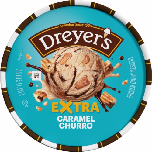 Edy's® Rocky Road Collection Churro Caramel Crossroads Ice Cream Tub Perspective: top