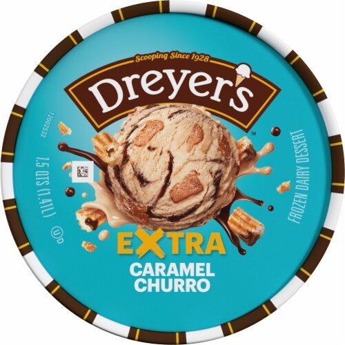 Edy's® Rocky Road Collection Churro Caramel Crossroads Ice Cream Tub Perspective: top