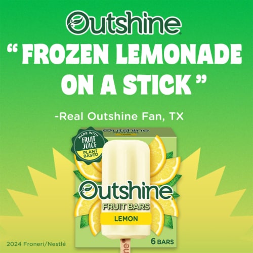 Outshine® Lemon Fruit Bars Perspective: top