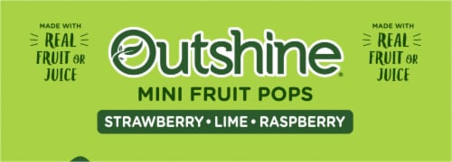 Outshine® Strawberry Lime Raspberry Variety Fruit Bars Perspective: top