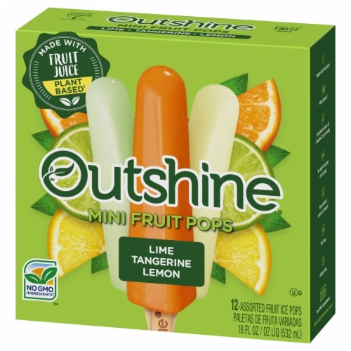 Outshine Lime, Tangerine, Lemon, Mini Fruit Pops Perspective: top