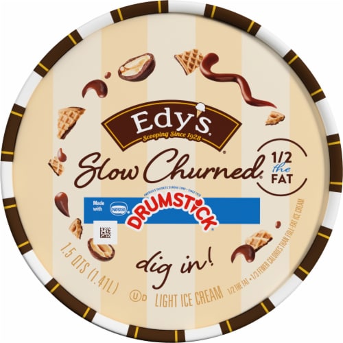 Edy's® Slow Churned® Drumstick Light Ice Cream Tub Perspective: top