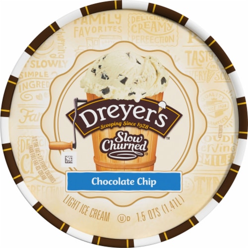 Dreyer's/Edy's™ Slow Churned Chocolate Chip Light Ice Cream Tub Perspective: top