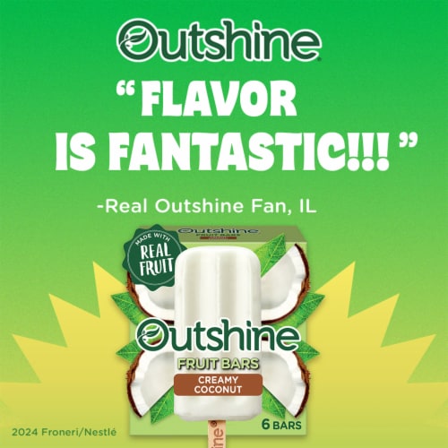 Outshine Creamy Coconut Fruit Bars Perspective: top
