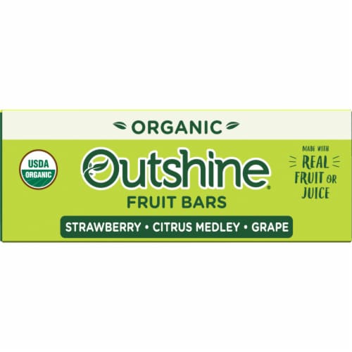Outshine Organic Strawberry Citrus Medley Grape Assorted Fruit Ice Bars Perspective: top