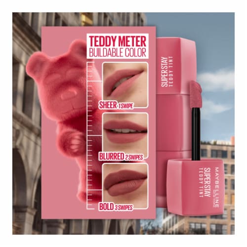 Maybelline Super Stay Teddy Tint Lipstick 50 Wild at Heart Perspective: top