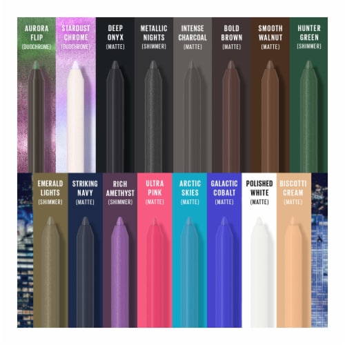Maybelline Tattoo Studio Sharpenable Gel Eyeliner Pencil Waterproof Longwear 821 Stardust Chrome Perspective: top