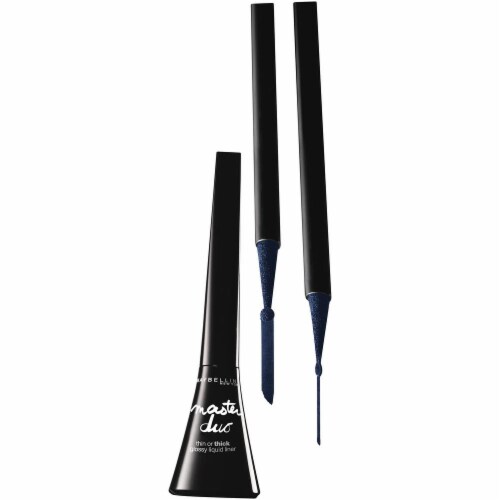 Maybelline Master Duo Eye Studio Glossy Navy Gleam Liquid Eyeliner Perspective: top