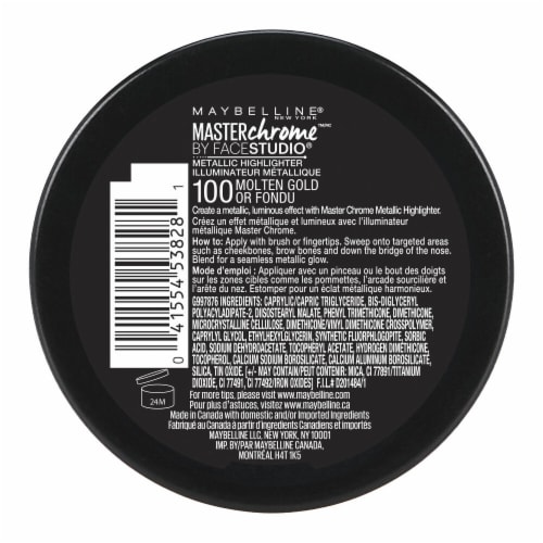 Maybelline Facestudio Master Chrome Metallic Highlighter 100 Molten Gold Perspective: top