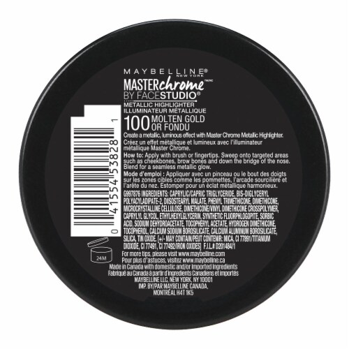 Maybelline Facestudio Master Chrome Metallic Highlighter 100 Molten Gold Perspective: top