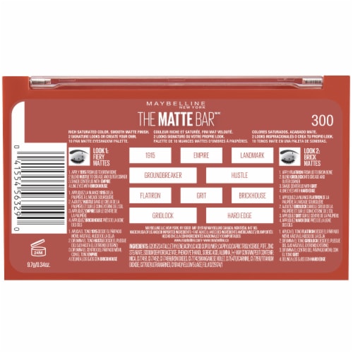 Maybelline The Matte Bar Eyeshadow Palette 300 Perspective: top